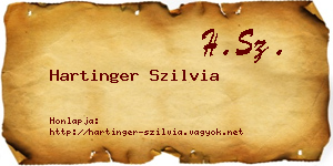 Hartinger Szilvia névjegykártya
