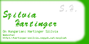 szilvia hartinger business card